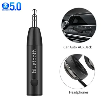 Bluetooth 5.0 Masina Mini Jack de 3,5 mm AUX Handsfree Stereo Muzică Receptor Audio Adaptor pentru Masina pentru Căști Difuzor