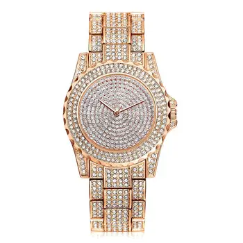 Lady Ceas de Moda pentru Femei Ceasuri din Oțel Inoxidabil Rafinat Ceas pentru Femei Stras Lux Casual Cuarț Ceas Relojes Mujer