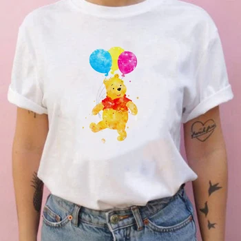 Femei Haine Noi de Vara Secțiune Subțire Tricou Femei Vogue Winnie the Pooh Streetwear petrecere a timpului Liber O-gât Amuzant Femeie T-shirt, Blaturi