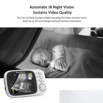 INQMEGA 3.2 Inch Baby Monitor Wireless de Supraveghere Video Interfon Camera Copil Bona cântec de Leagăn de Monitorizare a Temperaturii telefonul copilului