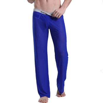 Casual, Plasă de Pijama Ultra-subțire Oamenii Văd dacă Pantalonii Tranparent Pantaloni Lungi sexy Bărbați Pantaloni M01-6