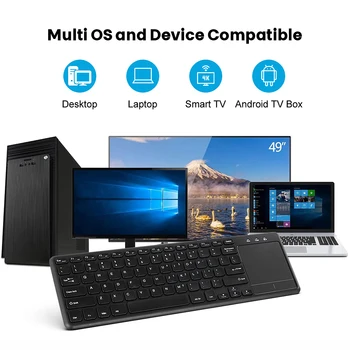 AVATTO Șoaptă Liniștită, 2.4 GHz Wireless Multimedia Office Tastatura cu Touchpad Mouse Combo pentru Windows PC,Smart TV,Android Box