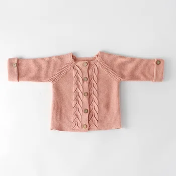 Primavara Toamna tricotate pulover baby cardigan bumbac solid plin lungime cardigan fetita SW2010