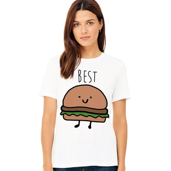 2019 Moda Drăguț Topuri de Vara cu Maneci Scurte Potrivite Haine Bff T Cămașă Femei Mai buni Prieteni tricou