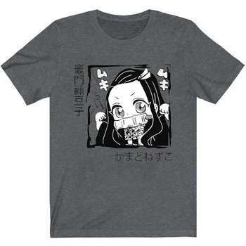 Demon Slayer Gât T-shirt Confortabil din Bumbac, Bluze Femei Haine Plus Dimensiunea