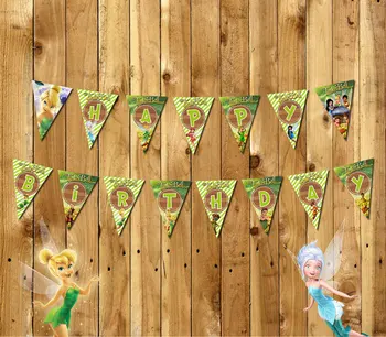 Printesa Tinkerbell Banner Copil De Dus La Petrecerea De Ziua Decoratiuni Copii Evenimente & Consumabile Partid Steaguri De Partid Candy Bar