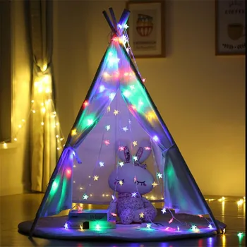 AC220V 5M 28 LED Star șir de lumini de basm pom de crăciun decoratiuni pentru casa în aer liber, decor nunta luces de navidad
