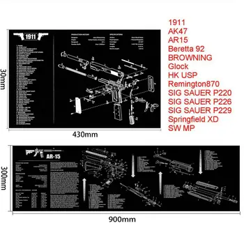 Pistol de Curatare Saltea Pad Patch-uri Armurier Armurier Bancă Pentru Glock 17 19 1911 Sig sauer P226 P229 Springfield XD Rola Pin de Carbon Scra