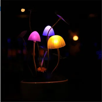 Controler senzor de Lumina LED Noapte Plantă de Ghiveci Stil Ceramica Acasă Coajă de Lumini 110V 220V EUUS Plug Masă Lumini de Ciuperci lampa