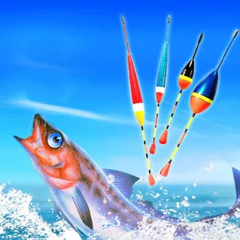 10buc Flotoare de Pescuit Set Geamandura Bobber Pescuit Stick de Lumină Plutește Fluctua Mix Color de Dimensiune float geamandura