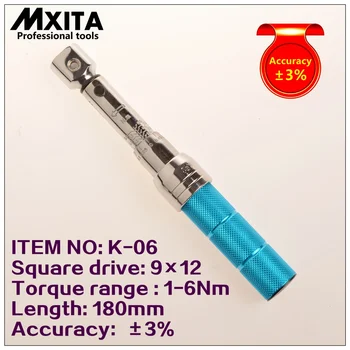 MXITA 9X12 1-6 mile Precizie de 3% de Mare precizie profesional Reglabil Cheie dinamometrică Cheie masina masina de reparații de Biciclete scule de mână set