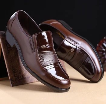 2020 barbati din piele pantofi de mens casual pantofi de înaltă calitate pu masculin pantofi de partid zapatillas hombre de moda Negru de sex masculin pantofi Oxford