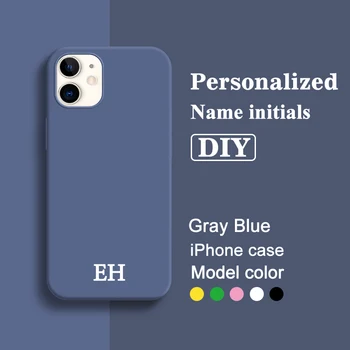 DIY Scrisori Nume Particularizat pentru Cazul iphone Personalizate 12 Mini Funda SE 2020 Silicon Cover pentru iPhone 11 Pro Max 8 Plus XS XR 6 7