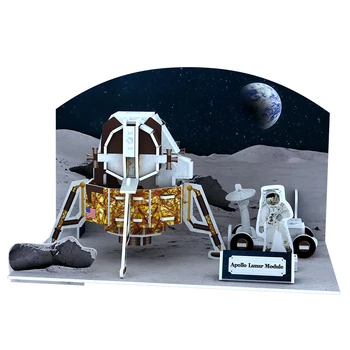 44Pcs Copii 3D Model din Hârtie Puzzle Asamblare DIY Jucărie Pentru Copii-Stația Spațială Internațională/Descoperire/Voyager/Apollo/Curios