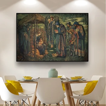 Laeacco Burne Jones Pictura《Steaua de La Betleem》 Classic Canvas Vintage Poster de Arta de Perete Poza Decor Acasă Decorare Camera