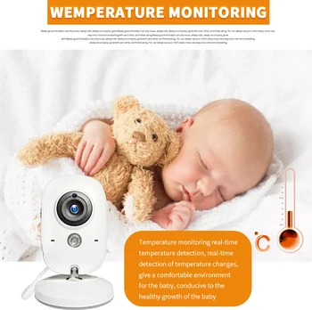 Video Wireless de Culoare Baby Monitor 3.2 inch de Înaltă Rezoluție Copii Nanny de Securitate aparat de Fotografiat Viziune de Noapte Temperatura de Dormit Monitor