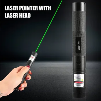 10000m 532nm Verde Laser de Înaltă Puternic Reglabil Focus Lazer cu Laser 303 Pointer+Incarcator+Baterie 18650 Opt Modele