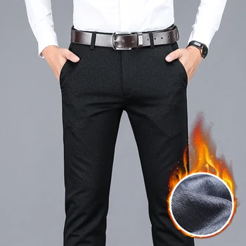 2020 Toamna și Iarna Nou Stil Gros de Iarna Cald pentru Bărbați de Lână Pantaloni Slim Tineret de Înaltă Calitate, Plus Catifea Pantaloni Casual 28-42