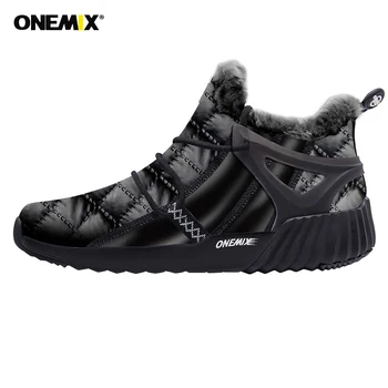 ONEMIX Impermeabil Cizme de Zapada de Mens Adidasi Mens Formatori de Mers pe jos în aer liber, Atletic, Confortabil, Cald Lână Pantofi Sport De Loisirs
