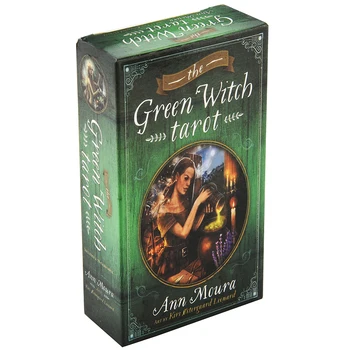 Vrăjitoarea Verde 78 de Cărți de Tarot Deck Verde Vrăjitorie Serii de 8 Cărți MOURA EZOTERICE LLEWELLYN Stoc Aeclectic Clare Divinație