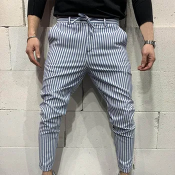 Produse de Top de Vânzare În 2020 Nouă Picioare de Bărbați Pantaloni Casual Dantela de Culoare Solidă Pantaloni cu Dungi de Îmbrăcăminte pentru Bărbați