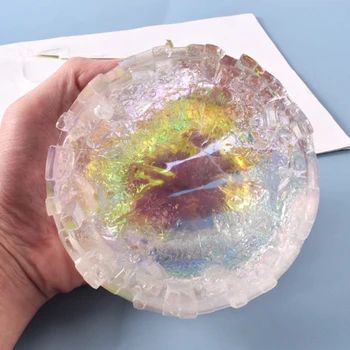 Cristal Rășină Epoxidică Mucegai Oglindă Scrumiera Silicon Mucegai Meserii DIY Decoratiuni Acasă Recipient Instrument de Luare