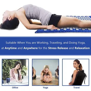 KoKossi Mat acupressur/Mat Yoga/ Fitness mat/ acupressur scuti de stres spate dureri de corp spike acupunctura masaj pentru acasă mats