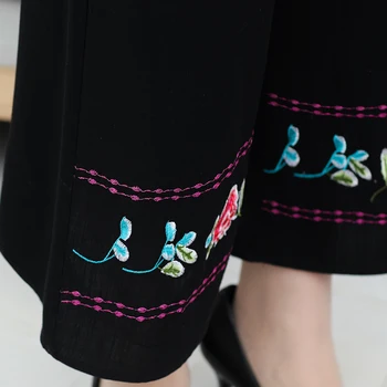 Femei Seturi 2 Piese Emulare de Îmbrăcăminte de mătase Set de Mari Dimensiuni XL-6XL 2018 Vara de vârstă Mijlocie mama de brand de Înaltă calitate Topuri+Pantaloni