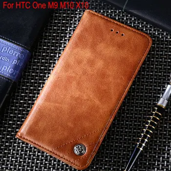 Caz pentru HTC ONE M9 M10 X10 de Lux din Piele Flip cover Stand Slot pentru Card Fără magnet pentru htc m9 m10 x10 caz