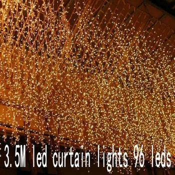 Crăciun Ghirlanda LED-uri Cortina Sloi de gheață Șir Lumina 220V 3,5 m 100Leds Interior Picătură a CONDUS Partidul Grădină Scenă în aer liber Decorative de Lumină