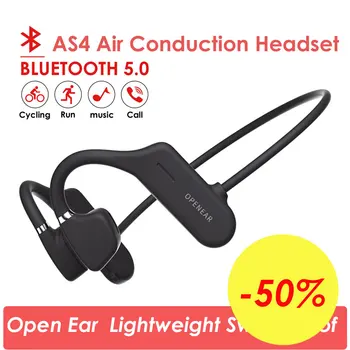 AS4 Aer Conducție Căști Ultra Light Bluetooth 5.0 set cu Cască fără Fir Ureche Deschisă Cască IPX5 Sweatproof Sport Căști