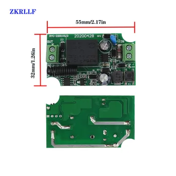 ZKRLLF fără Fir Control de la Distanță Comutator AC110V 220V Receptor 433 MHz Telecomanda Dormitor, Hol Lumini Plafon Lămpi de Perete DIY
