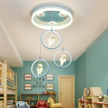 Camera copiilor candelabru băiat fată Prințesă dormitor lampa Nordic desene animate moderne, simple de protecție a ochilor roz de iluminat