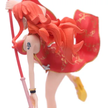 20cm-O singură bucată Nami Anime Japonez Cifrele O singură Bucată Nami Cheongsam Luptă Ver. Figurina PVC Model de Jucărie, Păpuși