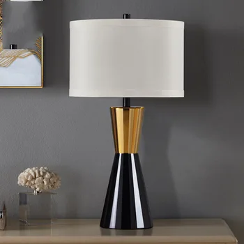 Post-modern Luxtry Aur Negru Ceramice American Design Simplu Eșantion Camera de zi Bdroom Decor de Masă Lampă Lampă de Noptieră