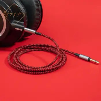 Roșu Negru Nailon Cablu Audio Pentru Audio Technica ATH M50x, ATH-M40x , ATH-M70x , ATH M60X Căști de 3,5 mm Prize