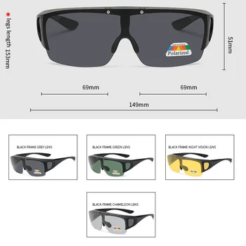 LongKeeper Flip Up Sunglasse Bărbați Femei Polarizati Pescuit de Conducere Ochelari Negru cadru de PC UV400 Lentile se Potrivesc Peste Ochelarii de Soare Oculos