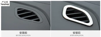 2 buc/lot autocolante Auto din oțel Inoxidabil de Înaltă poziția de aer conditionat priza de decor pentru 2011-2017 Volkswagen VW POLO