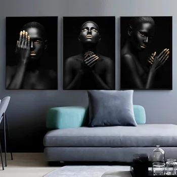 Conisi Negru Din Africa Nordică, Femei Goale De Arta De Perete Panza Pictura Fata Sexy Imprimate, Poster De Perete De Arta Poze Decor Acasă