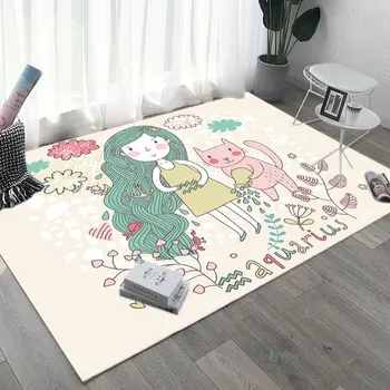 Japonia și coreea de desene animate 3D imprimate covor camera de zi dormitor canapea acasă mici proaspete covor de camera pentru copii joc alpinism mat