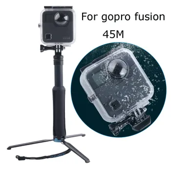 45M GO PRO Subacvatice Caz Impermeabil pentru GoPro de Fuziune Scufundări Locuințe Mount pentru GoPro Fuziune Accesorii