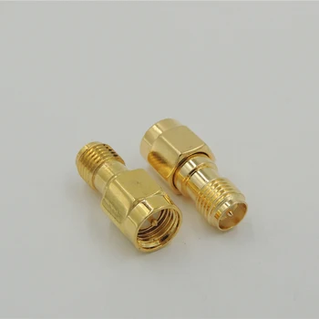 100 buc placa de Aur SMA male Mufa RP-SMA female conector cablu coaxial adaptor convertor