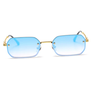 Kachawoo dreptunghi ochelari de soare moda femeie albastru rosu oglindă lentile retro ochelari de soare pentru barbati mic cadru metalic de Vară de înaltă calitate