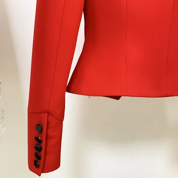 De ÎNALTĂ CALITATE, cele mai Noi Moda 2021 Designer de Sacou Femei de Amenajare Slim Red Blazer Scurt