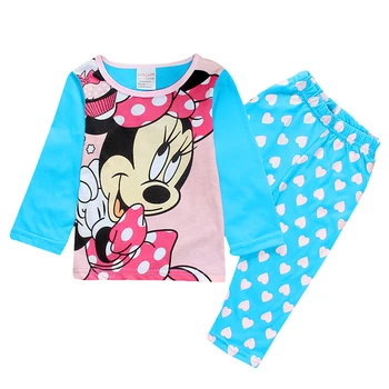 Toamna Iarna Mickey Minnie Copii Fete Baieti Pijamale Copii Haine cu Mâneci Lungi de Desene animate pentru Copii Edward Sleepwear