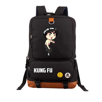 China Kung Fu de Imprimare de Desene animate Panza Rucsac Bruce Lee Rucsac Pentru adolescenti Student bookbag Umăr geanta Laptop Rucsac