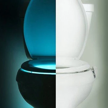 Z40 8 Culori Inteligente, Baie, Toaletă Veioza LED Corp de Mișcare Activat Pe/de Pe Scaun Senzor Lampa PIR Toaletă Lumina de Noapte Lampa
