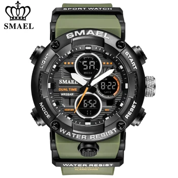 SMAEL Ceas Sport Barbati Impermeabil Ceas Deșteptător 8023 Bărbați Ceas Digital Militar Armata Cuarț Ceasuri de sex Masculin Relogio Masculino