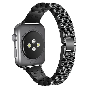 Bling Benzi pentru Apple Watch 38mm 40mm 42mm 44mm Femei de Lux iWatch Curea Seria 4 3 2 1 Metal Înlocuire Brățară