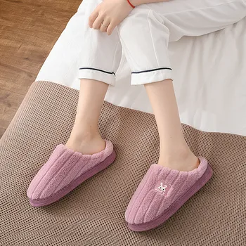 SAGACE pantofi femei Barbati Cupluri solide de pluș superficial Iepure Caldă Non-alunecare de Casa Papuci de pantofi pentru femeie sandale 2020JAN14